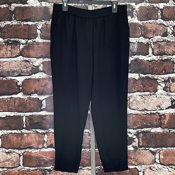 Classiques Entier Pants Black Tapered Trousers Ankle Zip Size Medium - Picture 11 of 12